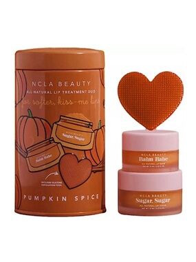 NCLA Beauty Pumpkin Spice 3-Piece Lip Care Set: Lip Care Duo + Lip Scrubber